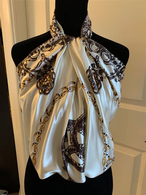 silk satin scarf.